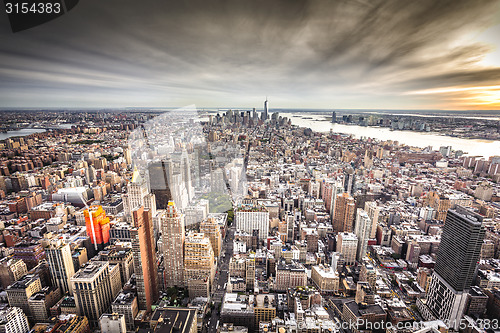 Image of Top view of New York City