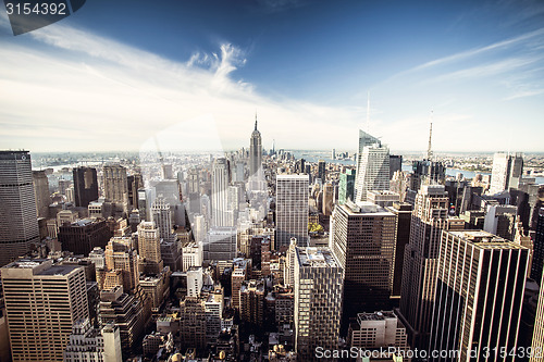 Image of Top view of New York City