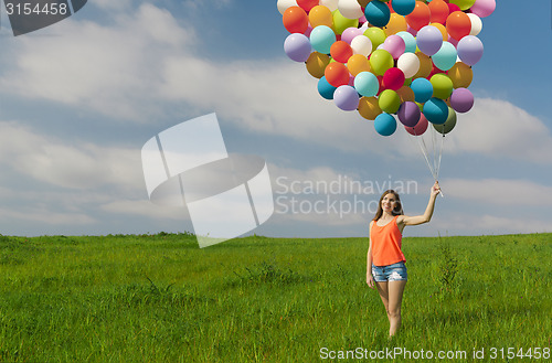 Image of Girl with Ballons