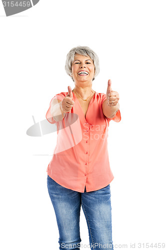 Image of Positive old woman