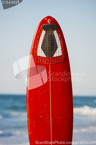 Image of Red surfboard