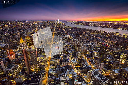 Image of Top view of New York City