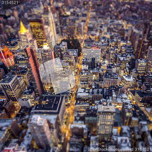 Image of Top view of New York City