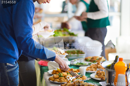 Image of Banquet lunch break at conference meeting.