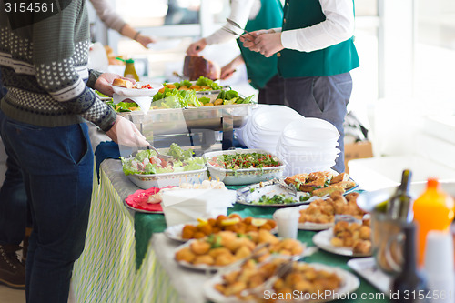 Image of Banquet lunch break at conference meeting.