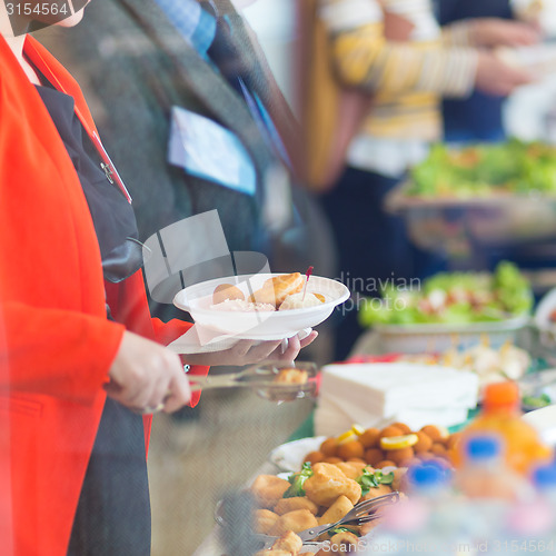 Image of Banquet lunch break at conference meeting.