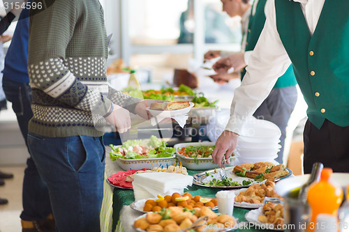 Image of Banquet lunch break at conference meeting.