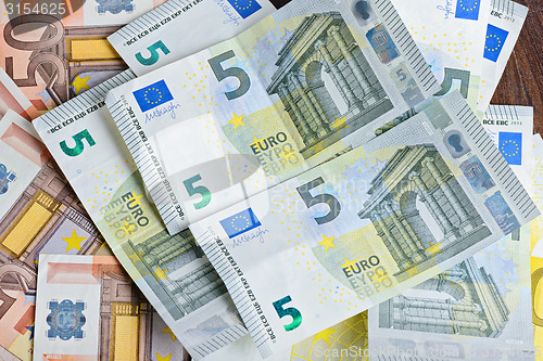Image of Close-up of Euro banknotes