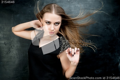 Image of Young girl with long hair