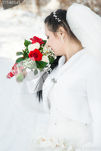 Image of wedding dress and flowers