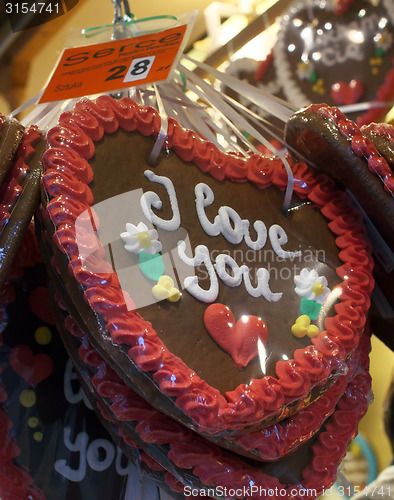 Image of Heart shaped christmas gingerbread  