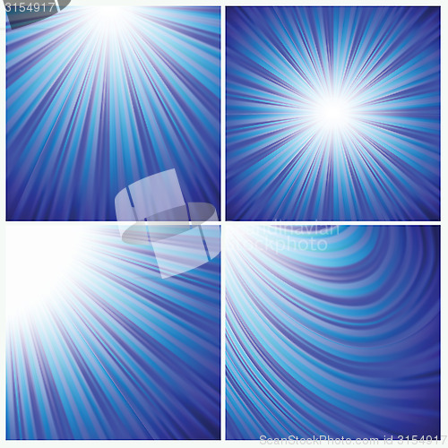 Image of blue rays background