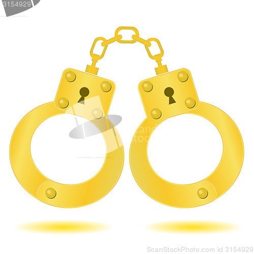 Image of gold handcuffs