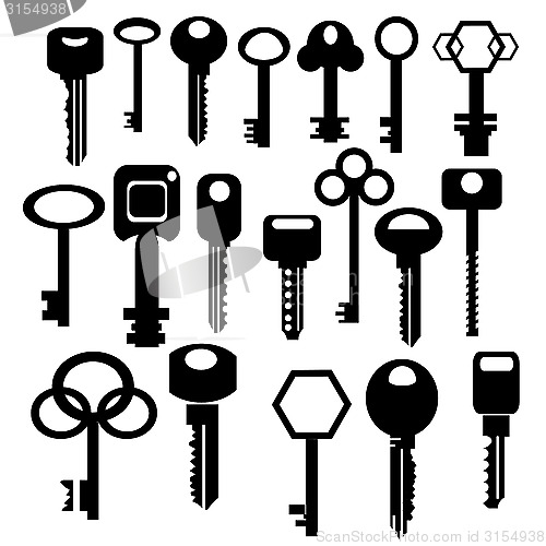 Image of silhouettes of keys