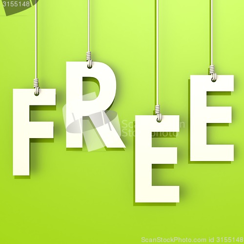 Image of Free word in green background