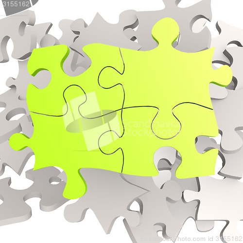 Image of Puzzle jigsaw green