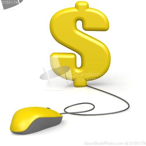 Image of Yellow mouse dollar