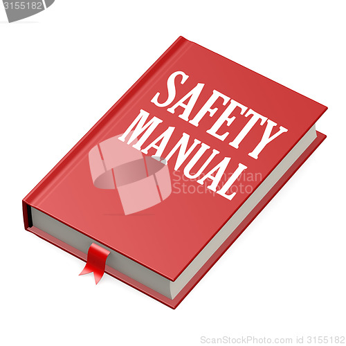 Image of Isolated red book with safety manual