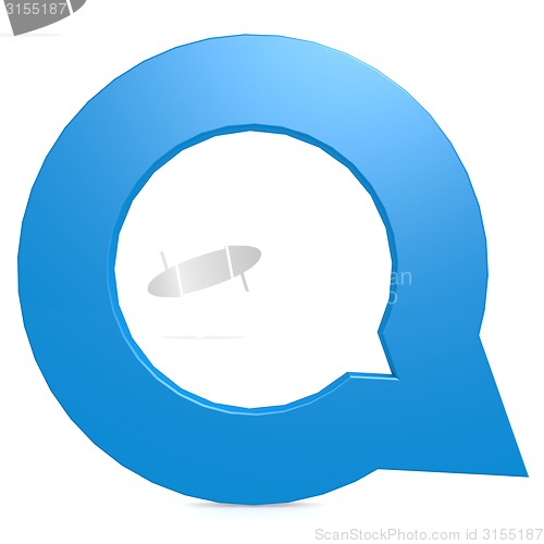 Image of Speech bubble blue round