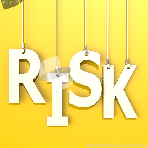 Image of Risk word in orange background