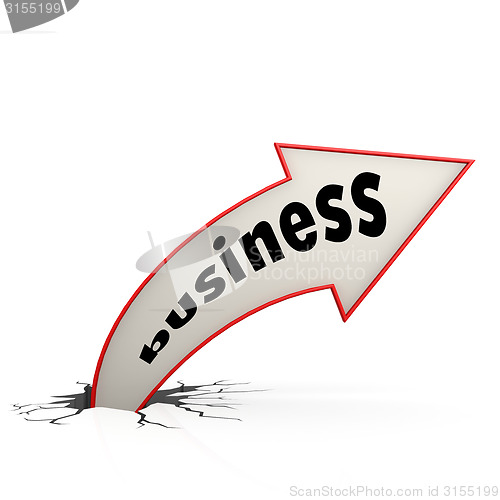 Image of Curve arrow up red business