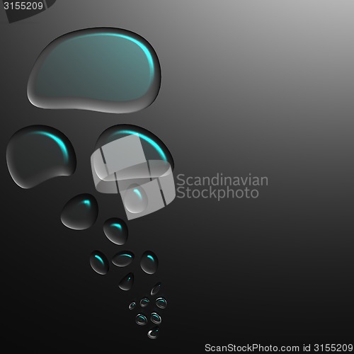 Image of Black water droplet