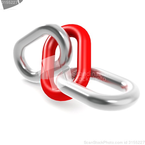 Image of Red steel chain