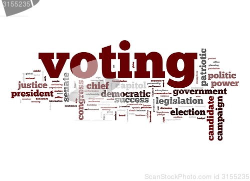 Image of Voting word cloud