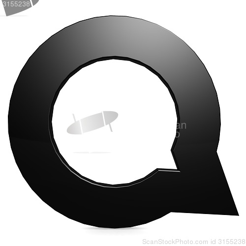 Image of Speech bubble black round