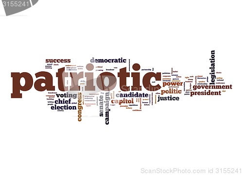 Image of Patriotic word cloud