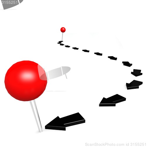 Image of Round pin black path