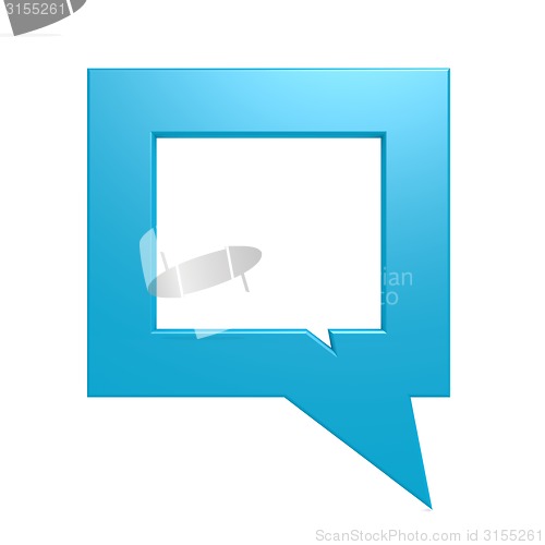 Image of Square blue speech bubble