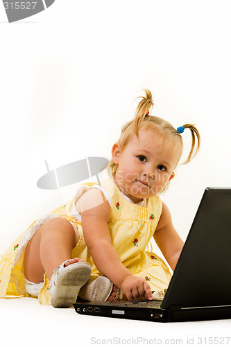 Image of Baby on laptop