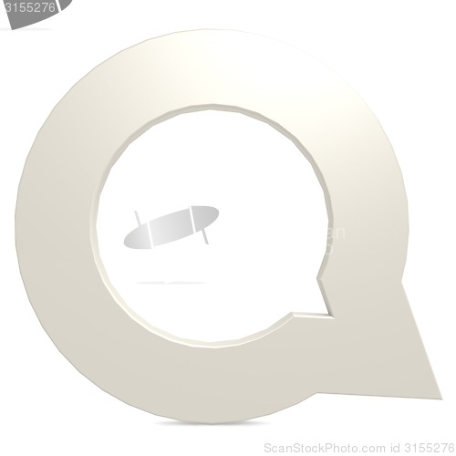 Image of Speech bubble white round