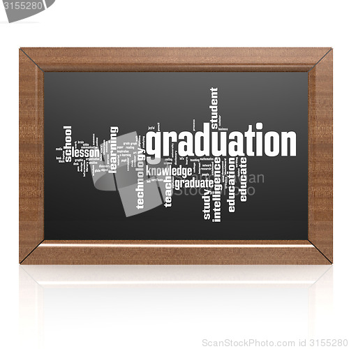 Image of Blank blackboard graduation