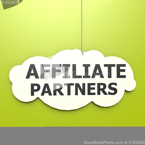 Image of Affiliate partners word in green background