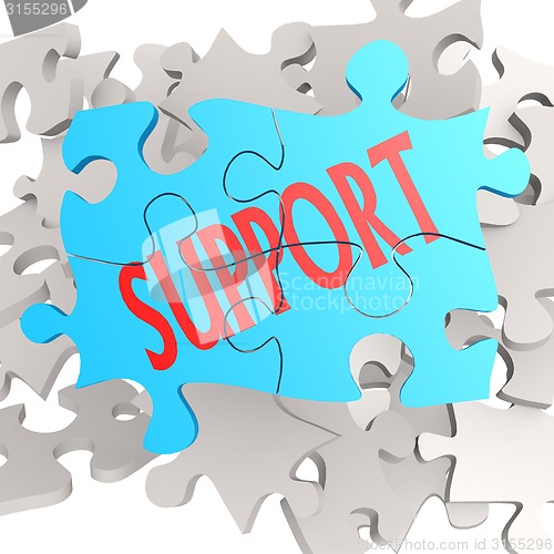 Image of Puzzle jigsaw support