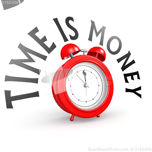 Image of Alarm clock with time is money