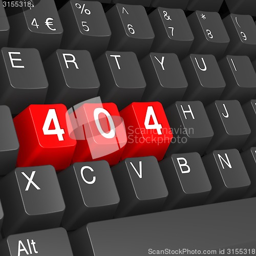 Image of Red 404 keyboard