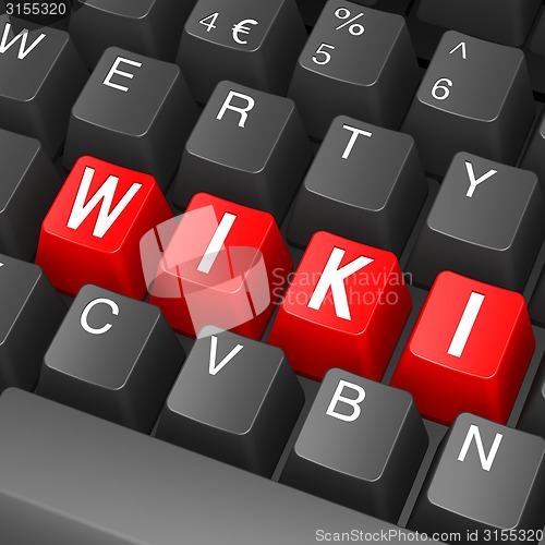 Image of Black keyboard with wiki word