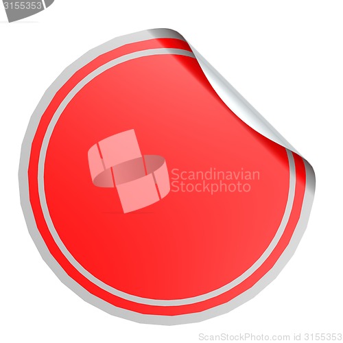 Image of Red circle label