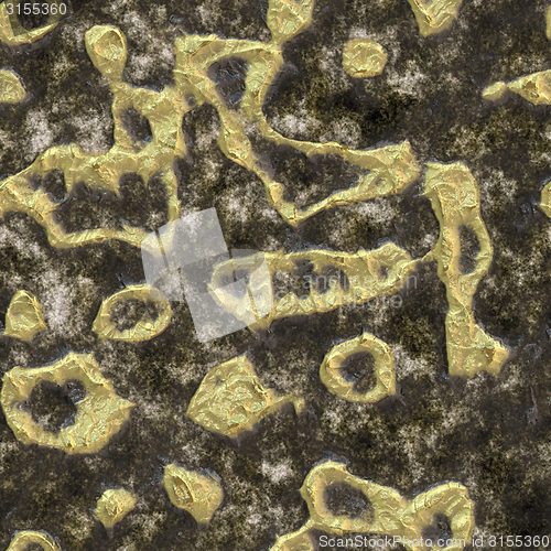 Image of Glittering  golden ore chunks in rock -seamless