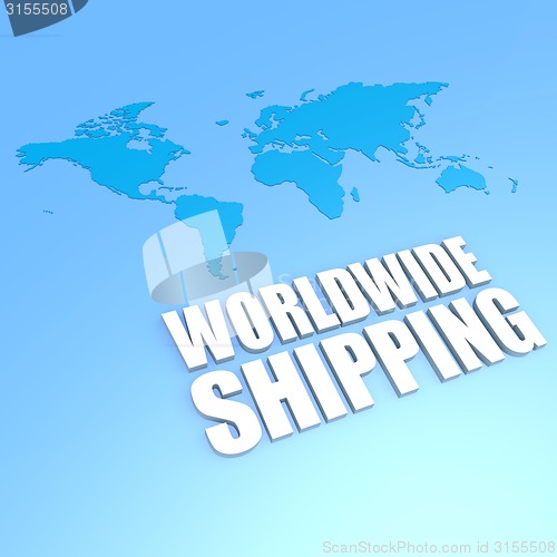 Image of Worldwide shipping world map