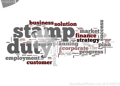Image of Stamp duty word cloud