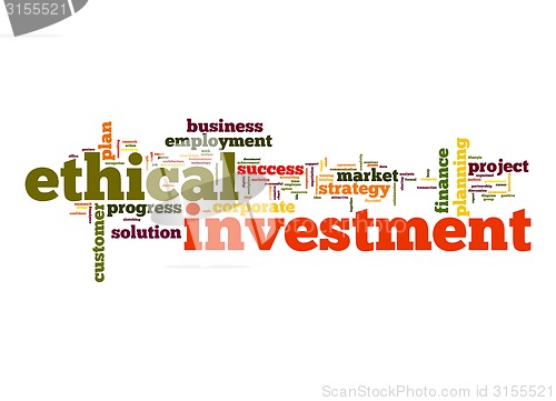Image of Ethical investment word cloud