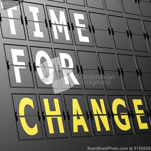 Image of Airport display time for change