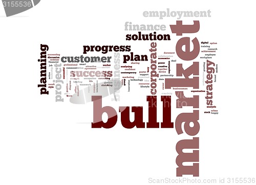 Image of Bull market word cloud
