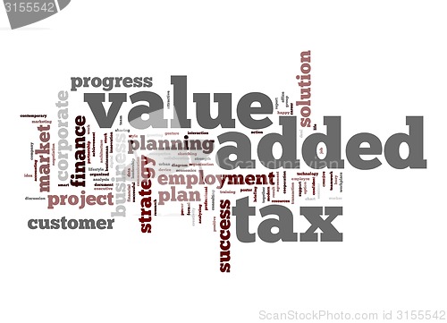 Image of Value added tax word cloud