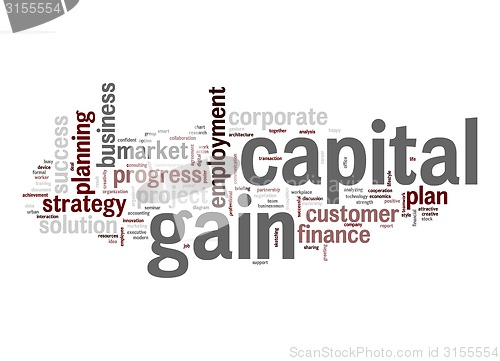 Image of Capital gain word cloud