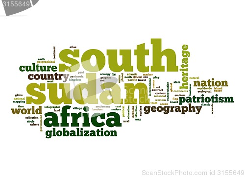 Image of South Sudan word cloud